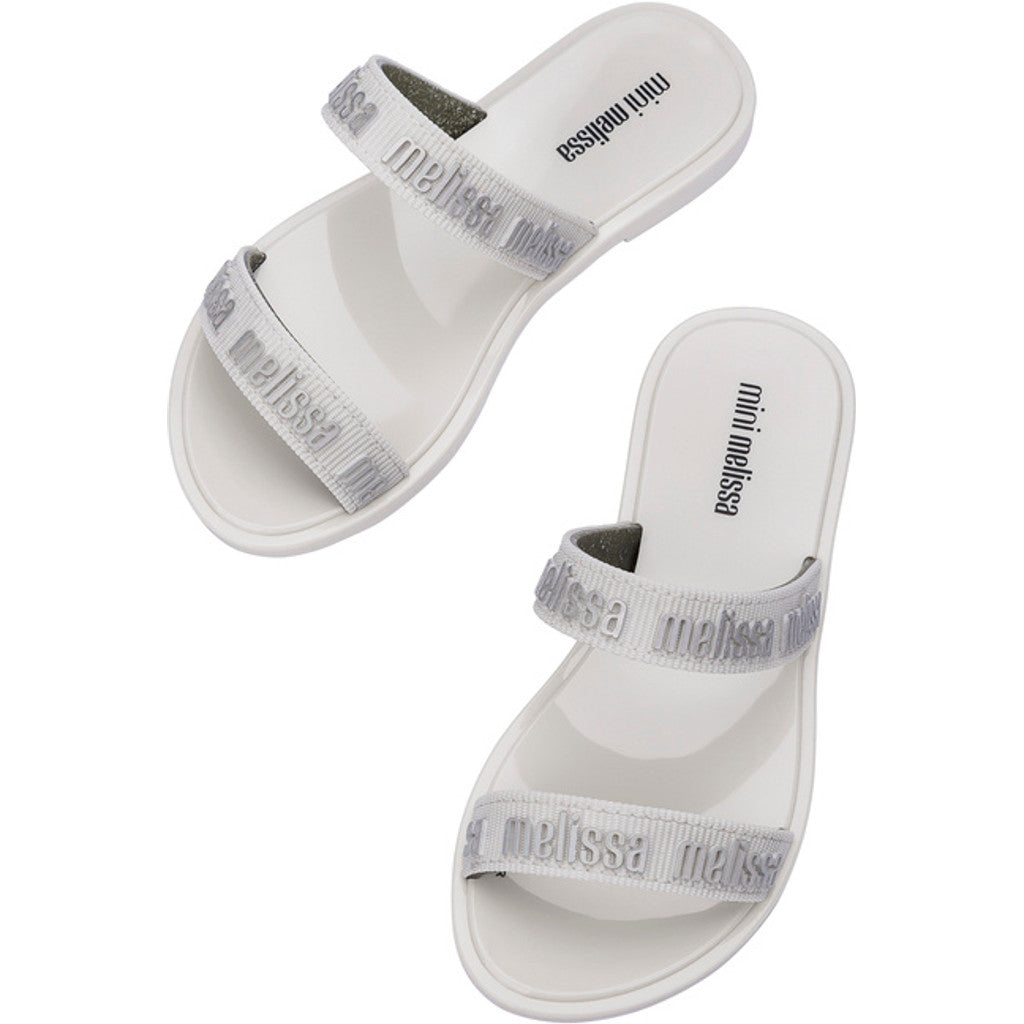 Mini Melissa Mini Melissa Duo M Lover Slide INF  BV198 WHITE/SILVER