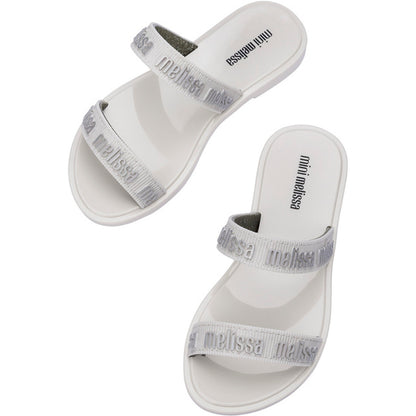 Mini Melissa Mini Melissa Duo M Lover Slide INF  BV198 WHITE/SILVER