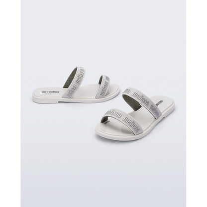 Mini Melissa Mini Melissa Duo M Lover Slide INF  BV198 WHITE/SILVER