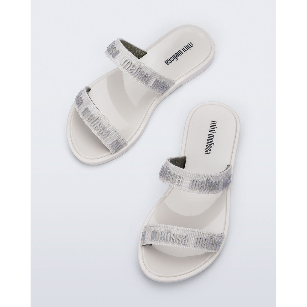 Mini Melissa Mini Melissa Duo M Lover Slide INF  BV198 WHITE/SILVER
