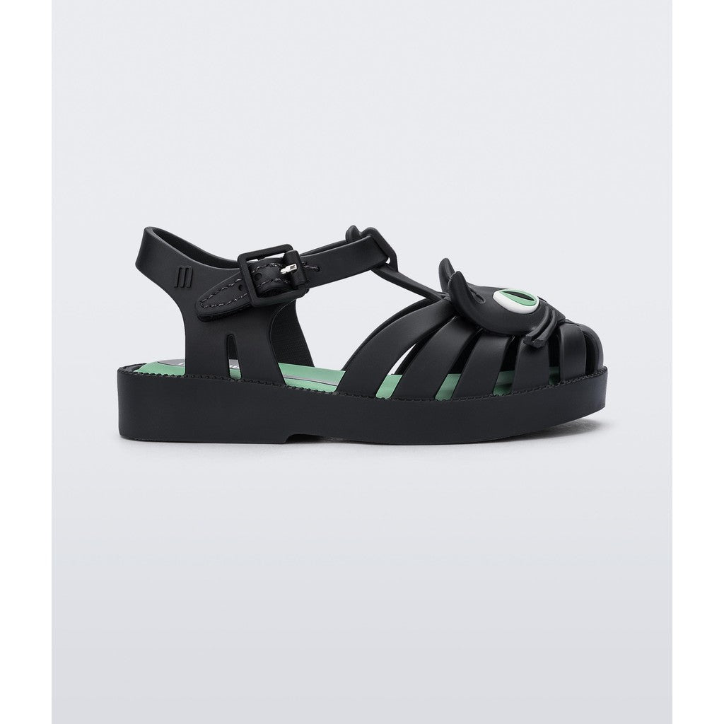 Mini Melissa Mini Melissa Possession Cat BB SANDAL BG204 BLACK/GREEN
