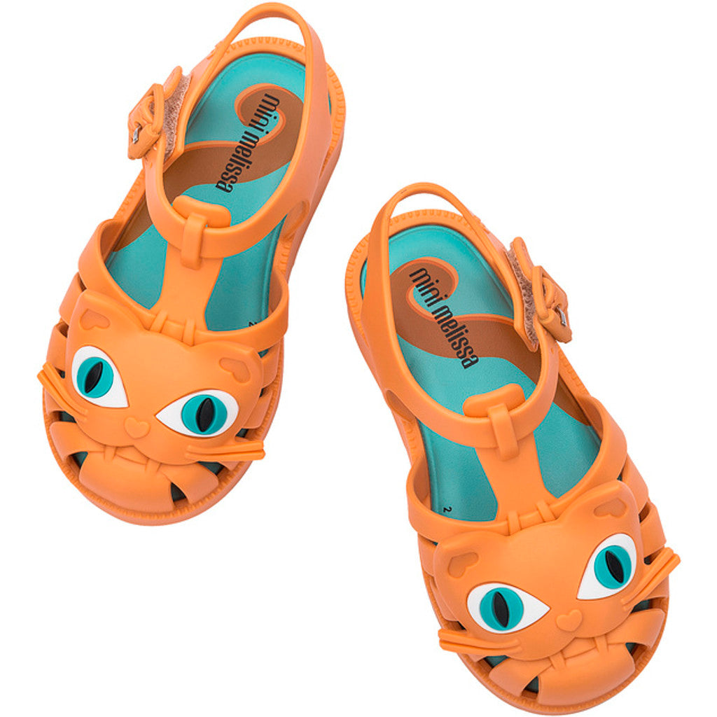 Mini Melissa Mini Melissa Possession Cat BB SANDAL BG214 ORANGE/BLUE