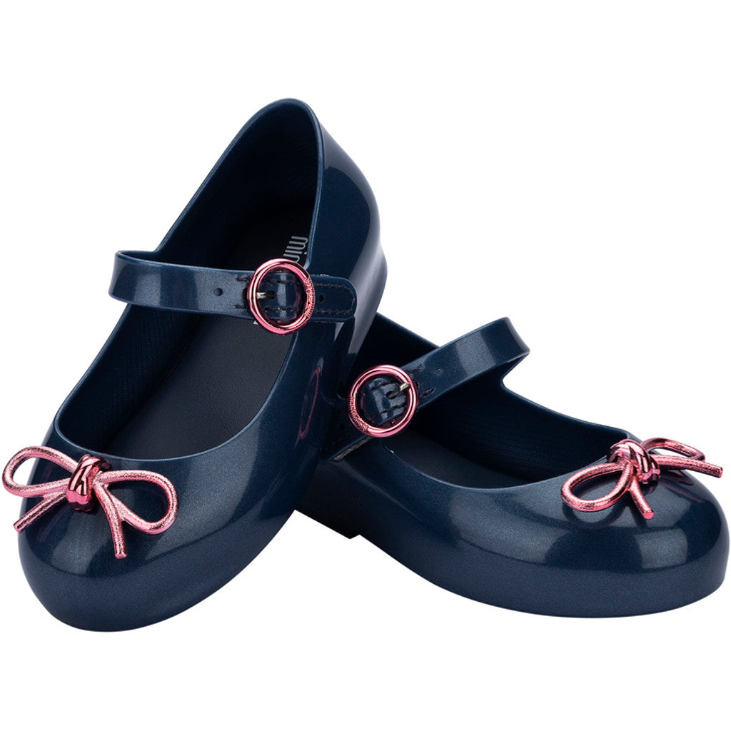 Mini Melissa Mini Melissa Sweet Love Chrome Bb BALLERINA BU062 METALLIC BLUE/PINK