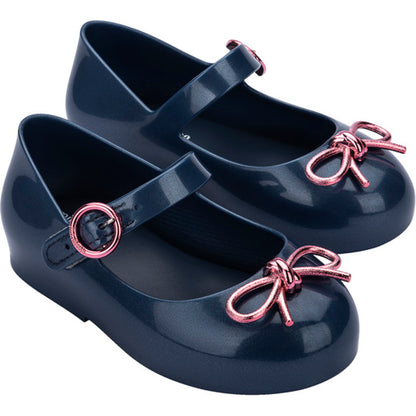 Mini Melissa Mini Melissa Sweet Love Chrome Bb BALLERINA BU062 METALLIC BLUE/PINK