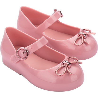 Mini Melissa Mini Melissa Sweet Love Chrome Bb BALLERINA BU064 METALLIC PINK