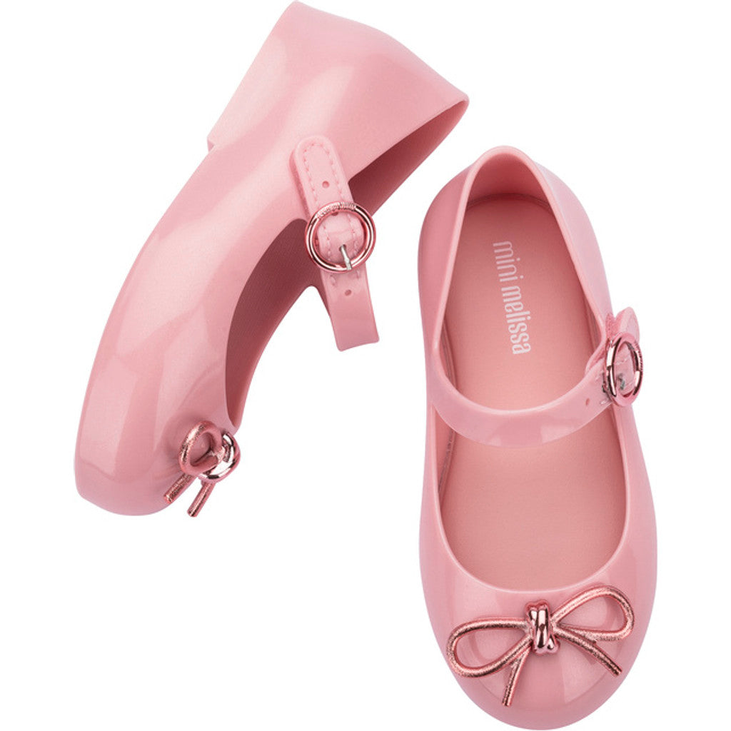 Mini Melissa Mini Melissa Sweet Love Chrome Bb BALLERINA BU064 METALLIC PINK
