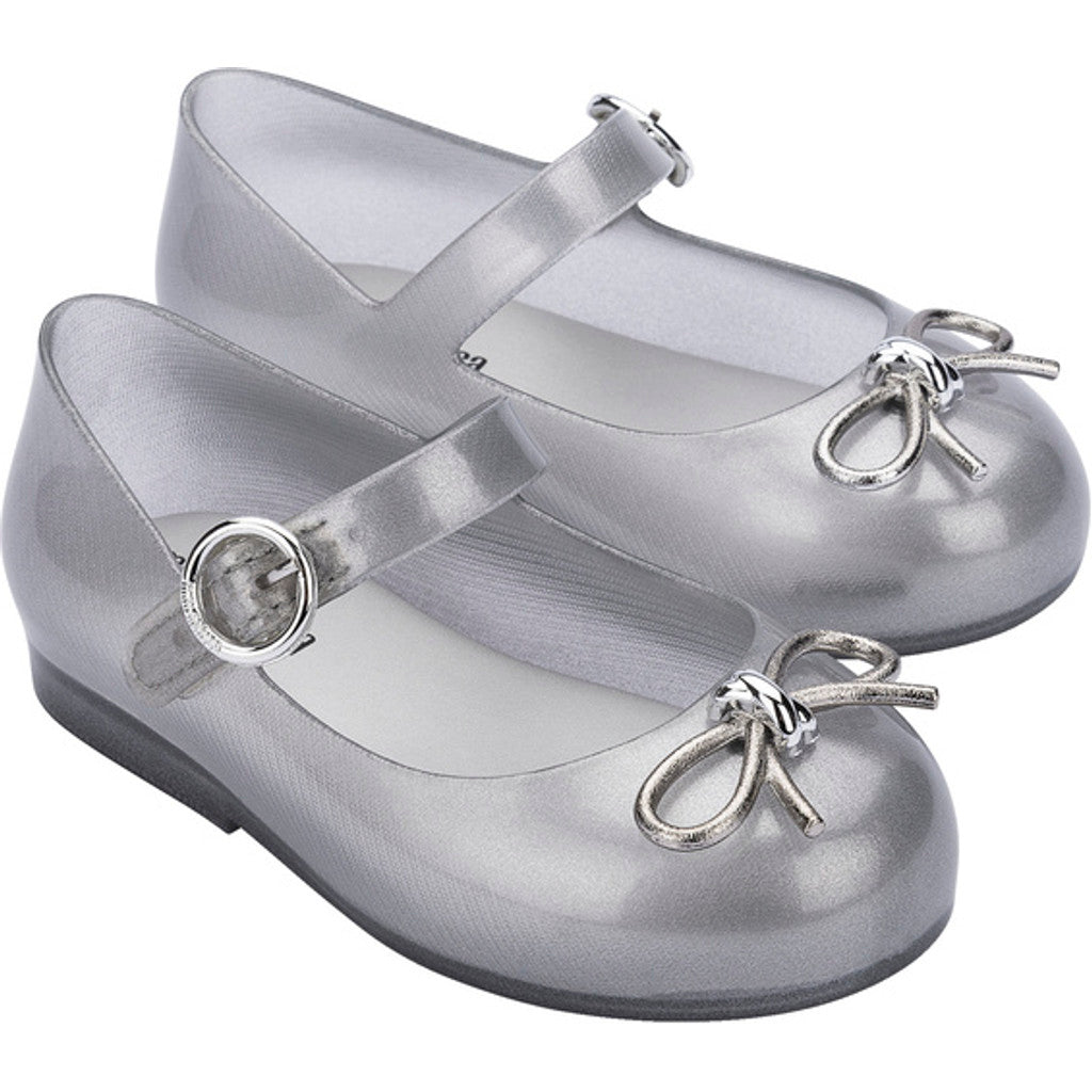Mini Melissa Mini Melissa Sweet Love Chrome Bb BALLERINA BU065 SILVER