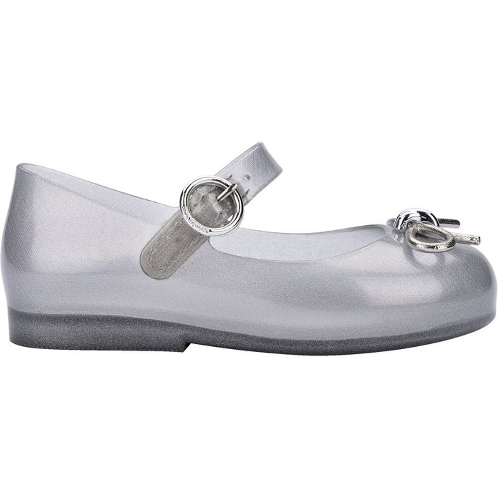 Mini Melissa Mini Melissa Sweet Love Chrome Bb BALLERINA BU065 SILVER