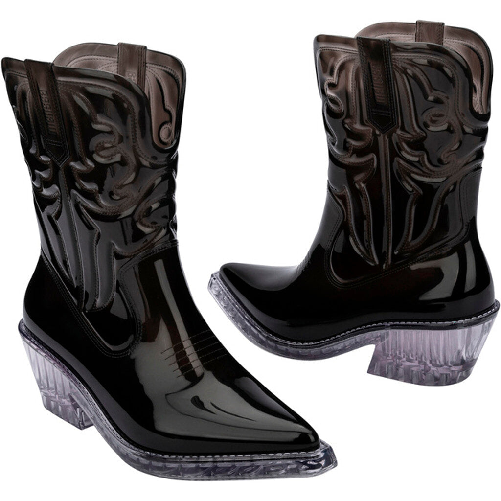 Melissa MELISSA TEXAS AD BOOT AW781 BLACK TRANSPARENT/GLASS